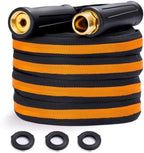 Garden Hose 100ft, Kink-Free Lightweight Water Hose, Black-Orange by HODUPdirect