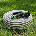 50FT Stainless Steel Heavy Duty Garden Hose, Kink-Free Flexible Metal Water Hose with 10-Function Spray Nozzle, Leak-Proof Brass 3/4" Connectors, US Standard by LIZHOUMIL