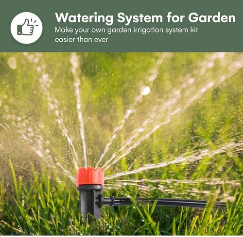 2WAYZ Drip Irrigation Kit - Plant Watering System, Automatic Irrigation System for Patio Garden Farm - Set of Blank Distribution Tubing Hose + 20pcs Misters + Adjustable Nozzle Emitters - Image 2