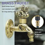 Freestanding Garden Water Column Anti Freeze Outdoor Faucet Post with Brass Tap and Hose Holder Stand with Side Water Inlet(114cm/45in) - Image 5