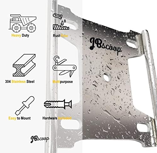 JBscoop Garden Hose Holder, Stainless Steel Wall Mount for Water Hose & Extension Cords, Heavy Duty & Rust Proof - Image 6