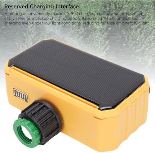 Sprinkler Timer, Water Irrigation Timer Flexible Scheduling Real Time Manual Watering Solar Powered with Rain Delay, for Yard Balcony Garden - Image 2