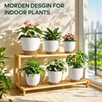 6 Size Self Watering Pots for Indoor Plants, Flower Plant Pot, White - Image 4