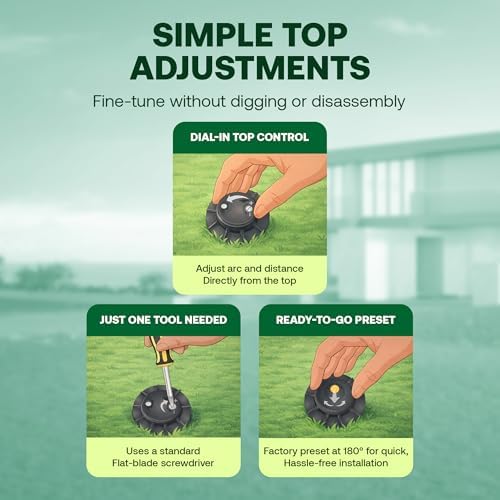 Rain Bird 52SA Premium Gear Drive Rotor Sprinkler Head 4 in Pop Up, 4 Pack - Image 4