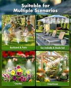 Misters for Outside Patio with Water Filter - 80Ft(24.5M) Misting System Line 30 Brass Mist Nozzles Brass Adapter(3/4") Patio Misters for Cooling Outdoor Greenhouse Backyard Porch Garden Party Pool - Image 6