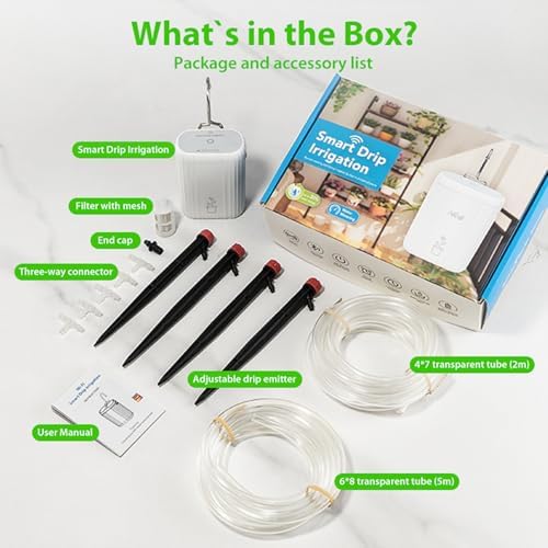 WiFi Drip Irrigation System: Automatic Watering System for Potted Plants, Smart Drip Irrigation Kits with Water Timer & App Water-Shortage Alarm, Support 10 Pots, Water Irrigation System for Garden - Image 6