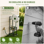Retractable Hose Reel Stand, Ground Mounted, Adjustable, Fit Most Hose Reel - Image 2
