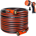 YAMATIC 75FT Garden Hose 5/8in I.D. with 10 Function Water Hose Nozzle by YAMATIC
