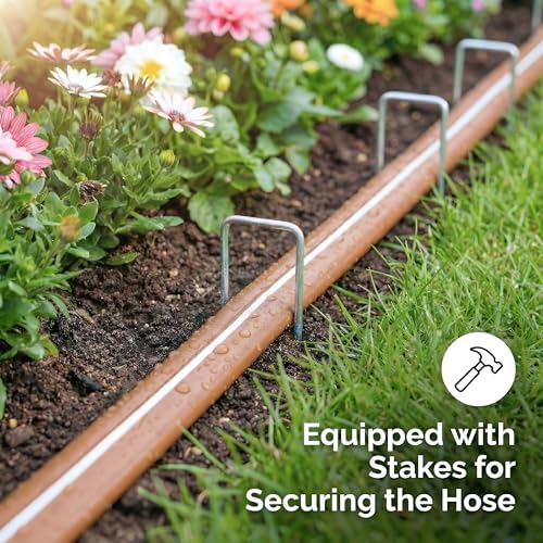 Sprinkler Hose with Holes 75 FT, Flat Sprinkler Soaker Hoses for Watering - Image 6