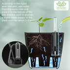 Self Watering Planters for Indoor Plants : 5 inch 6 Pack Grey Planter with Water Level Indicator African Violet Self Watering Flower Pot for Herb Pot House Plant Planting - Image 6
