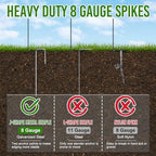 Landscape Edging 4 Inch Tall 100FT with 110Pcs Metal Spikes, Plastic Garden Edging Border Landscape Edging Border Lawn Edging for Landscaping, Flower Bed, Yard - Image 2
