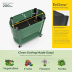 Permasteel Raised Garden Bed with Legs, 40×20×37 in, Planter Box with EnGrow™ TrueSoil™ Technology for Vegetables, Flowers, Herbs, and Fruit, Outdoor Indoor, Storage Shelf, Sage - Image 7