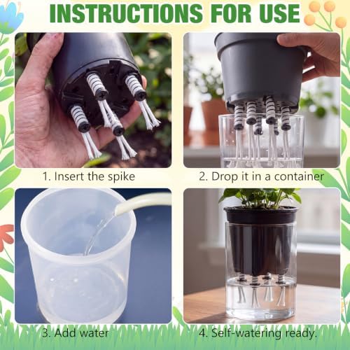 80 Pack Self Watering Spikes with Wick Rope and Label, Spiral - Image 3