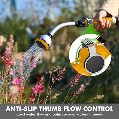 RESTMO Watering Wand Heavy Duty, 15-Inch Long Hose Nozzle Sprayer - Image 3