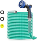 SPECILITE 25ft 304 Stainless Steel Metal Garden Hose(Aqua) with Blue Nozzle by SPECILITE