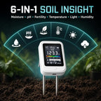 6-in-1 Digital Soil Tester - Soil Moisture Meter and pH Tester for Plant - Image 2