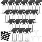Fumete 20 Pcs 4 oz Glass Spray Bottles Empty Sprayer Containers,Clear by Fumete