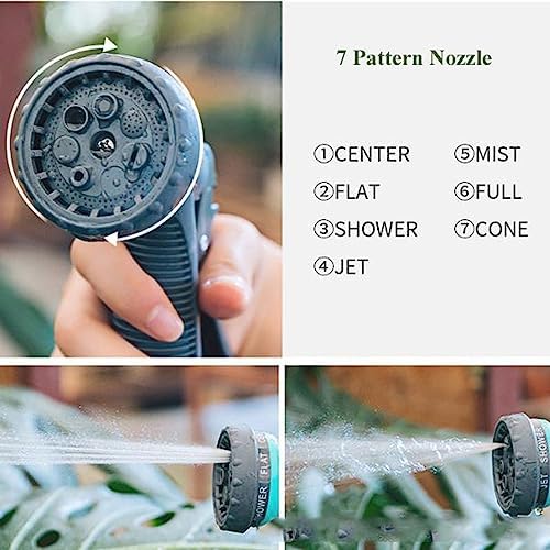Heavy Duty Water Hose Holder, Portable Hose Reel Cart, Garden Water Pipe Hose Holder Rack, Outdoor Hosepipe Cart Organizer, Suitable for Most Types of Faucet, with 10M/32Ft Hose and 7 Pattern Nozzle - Image 7