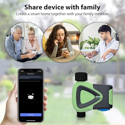 Smart Watering Timer, WiFi Bluetooth 5.0 Programmable Sprinkler Timer, Rain Delay with APP Control, Ideal for Garden, Lawn & Pool Irrigation System (BSP) - Image 4