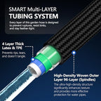 Flexible Garden Hose 50 FT, Ultra Lightweight Water Hoses 50FT w/10 Function Sprayer and 3/4" Brass Fittings, Kink-Free, Sturdy, Abrasion Resistant for Yard, Lawn, Outdoor and Gardening(Black) - Image 3