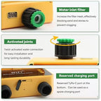 Hose Timer 2 Zone, Smart Solar Sprinkler Timer Automatic Irrigation Controller with Rain Sensing, Garden Hose Watering System for Lawns Yard - Image 2