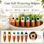 6 Pack Terracotta Self Watering Spikes, Animal Shaped Plant Waterers (#A) - Image 3