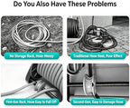 Portable Water Hose Reel, 15M Flexible Garden Hose with Multi-Pattern Spray Nozzle, Lightweight Handheld Hose Reel for Garden Watering, Car Washing, Patio & Pet Cleaning - Image 6