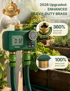 MOES 2-Zone Water Timer for Garden Lawn Hose, Brass 3/4 Inlet & Outlets - Image 2