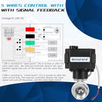 3/4" Motorized Ball Valve - 9-24V DC Electric Water Valve with Full Port, 5 Wire Automatic Ball Valve, Stainless Steel with Manual Function, NSF Certified, IP67 - Image 4