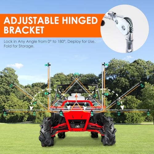 6-Nozzle Folding Sprayer Boom – 122" Spray Coverage for ATV & UTV Sprayers, Row Crop, Adjustable Spray Patterns, Folding Design for Easy Transport (Sprayer Boom) - Image 4