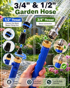 Extendable High Pressure Power Washer Wand for Garden Hose,Jet Nozzle Hydro Jet Washer Tool (17"-26" Adjustable) with Nozzles & Quick Connectors for Gutter Cleaning Car Wash Patio Lawn Watering (11) - Image 3