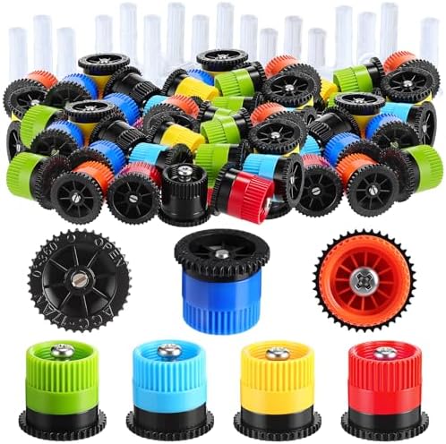 Honoson 60 Pcs Sprinkler Heads Replacement, 4/6/8/10/12/15/17 Van, Colorful by Honoson