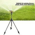 Stainless Steel Lawn Rotating Sprinkler Adjustable Tripod Garden Watering Tool with 30 to 360 Degree Spray Coverage for Even Plant Distribution 18 to 35 Inch Height Range - Image 2