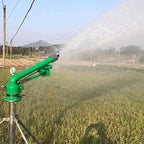 Impact Sprinkler with Pressure Gauge, 360° Slow Speed Rotation Large-Area Watering Spray 1.5" Farm Irrigation Spray Gun for Farmland Irrigation - Image 2