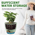 QRRICA 7/7.5/8/9/10 Inch Self Watering Pots for Indoor/Outdoor Plants - Image 5