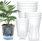 Wonderjune Self Watering Planter, 4.72'', 5.91'', 7.09'', Clear, 9 Pcs by Wonderjune