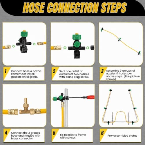 6 Nozzles Foldable Sprayer Boom Kit, Large Coverage Sprayer for ATV/UTV - Image 5