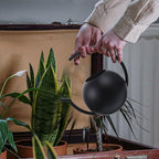 Black Stainless Steel Watering Can, 1l Thin Spout for Plants - Image 4