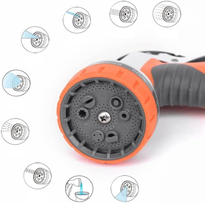 Garden Hose Nozzle, Heavy Duty Water Hose Nozzle with 9Adjustable Spray Patterns - Image 3