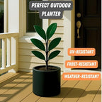 Fox & Fern Large Planter for Indoor or Outdoor, Black Matte, 8 Inch - Image 5