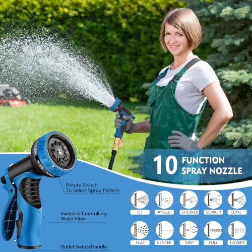 50 ft Expandable Garden Hose - Superior Strength 3750D - 3 -Layer Latex Core Garden HoseS - Expanding Water hoses - Extra Strong Brass Connectors/Storage Bag - Image 5