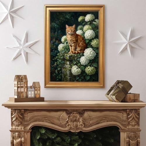 Gold Vintage Framed Watering Can Wall Art, Rustic Still Life Print - Image 4