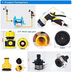 Garden Hose Flexible and Expandable Latex Water Hose with Retractable Solid Brass Fittings and Nozzle Kink Free Lightweight Collapsible Expending Hose (Color : Water Gun+Water Connection) - Image 3