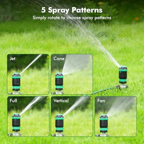 RESTMO 2 Pack Gear Drive Sprinkler with Step Spike Base, Green - Image 4