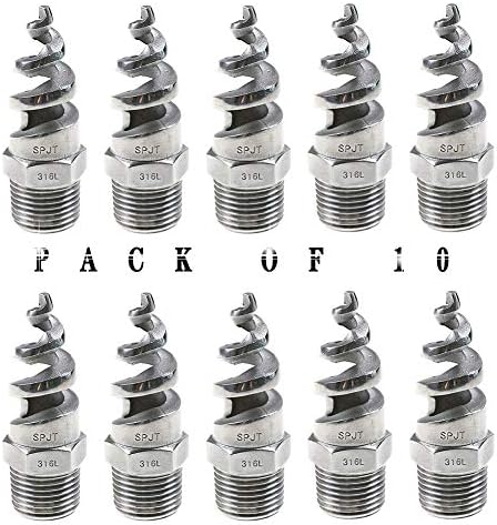 Beduan 1/2 Male Spiral Cone Atomization Nozzle 316SS Atomized Sprayer 10PCS by Beduan