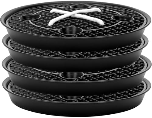 4 Pack Self-Watering Base for Fabric Pot,Auto-Irrigation Water Delivery System,14Inch Plastic Plant Saucer Stand for for Indoor-Outdoo and Grow Tents Greenhouses by Unknown