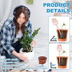 M METERXITY 4-Pack Plant Watering Globes, 9.4 Inch Plastic Self Watering Planter Insert for Indoor/Outdoor Plants, Self Water Devices [Champagne] - Image 4