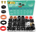 XBVV 1086 Pcs 32 Size SAE O Ring Assortment Kit and 158 Pcs Faucet Washers and Garden Hose Gasket Kit for Faucet Plumbing Hydraulic Sealing Repair - Image 2