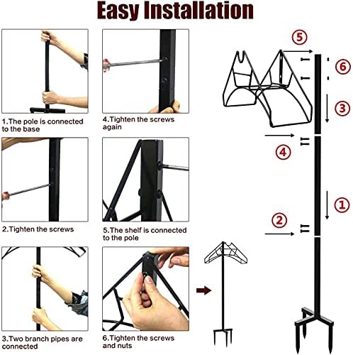 Freestanding Garden Hose Holder Hanger, Heavy Duty Metal Water Hose Storage Stand Rack for Yard Lawn (Hose Not Included) - Image 6