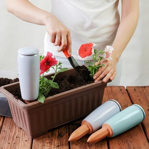 LemonRoad 4 Pack Terracotta Watering Spikes Plant Self Watering Globes Devices Large 17.5 oz Potted Plant Waterer Automatic Planter Inserts for Indoor Outdoor Plants - Image 4